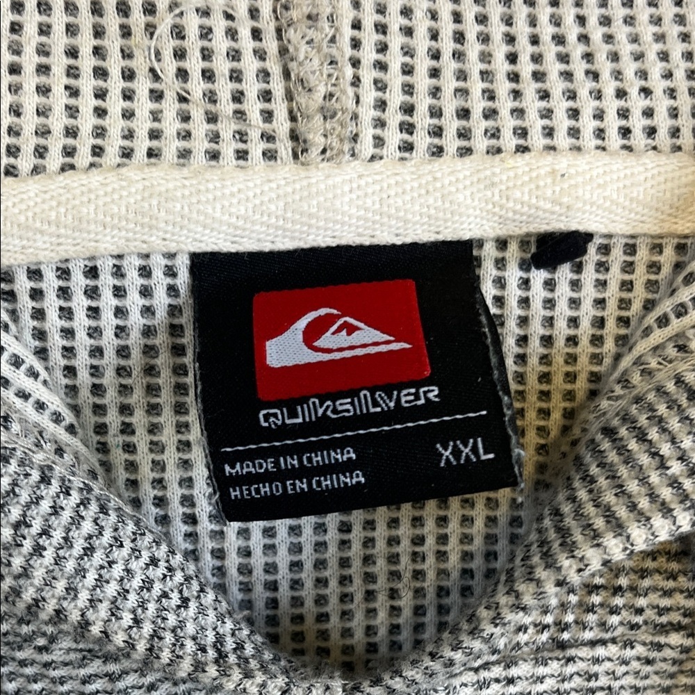 Quiksilver Light Gray Hooded Long Sleeve Pullover - Picture 2 of 10